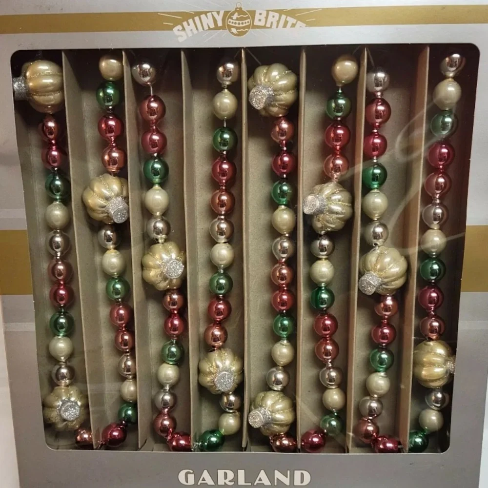 Radko Shiny Glass Garland Fall Pumpkins Halloween